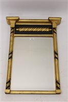 Lot 1272 - Regency gilt gesso pier mirror, rectangular...