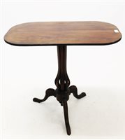 Lot 1273 - Victorian mahogany wine table, the rounded...