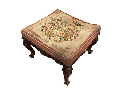 Lot 1397 - Victorian mahogany foot stool