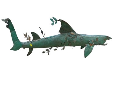 Lot 5060 - Large metal sculpture of a fish, 90cm long