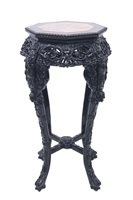 Lot 1279 - Late 19th century Chinese carved hardwood and...