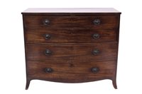 Lot 1283 - Good George III mahogany and boxwood...