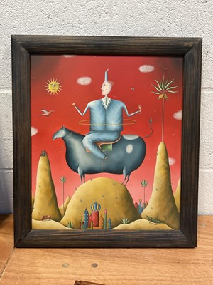 Lot 5083 - Haydn Cornner (b.1961), 'Dining Out' (1991), oil on board, 42.5cm x 36.5cm