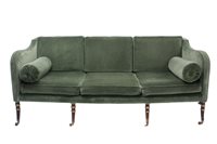 Lot 1287 - Regency three seater sofa with square back,...