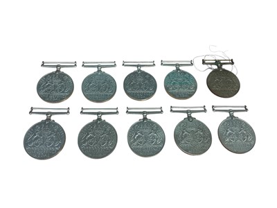 Lot 18 - Collection of ten Second World War Defence medals (with no ribbons), (10).