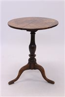 Lot 1295 - 18th century primitive oak and fruitwood wine...