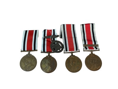 Lot 27 - Collection of four George V Special Constabulary Long Service medals named to Albert Fenner, Par. Offr. Albert J. Carter, Sergt. John Curbishley and John Redgewell, with The Great War 1914 - 18...