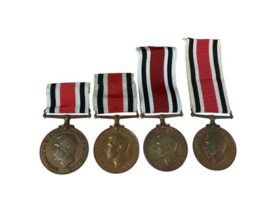 Lot 29 - Collection of four George VI Special Constabulary Long Service medals named to Francis T. Reed, Harry J. Goodswen, Harry R. Smith and Frederick Minns, (4).
