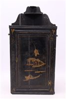 Lot 1297 - Mid-18th century ebonised and gilt japanned...