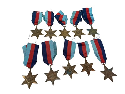 Lot 39 - Collection of ten Second World War 1939 - 1945 Stars (with ribbons), (10).
