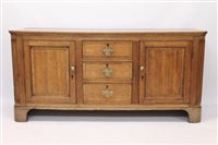 Lot 1300 - Early 19th century oak and walnut crossbanded...