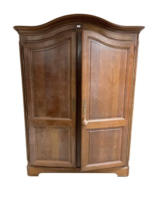 Lot 1389 - 19th century style French fruitwood armoire
