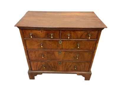 Lot 1377 - Early 18th century walnut chest of drawers