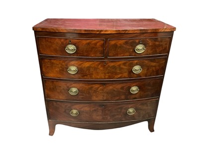 Lot 1375 - Regency mahogany bowfront chest