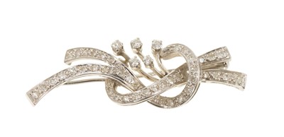 Lot 469 - Diamond spray brooch in 18ct white gold setting