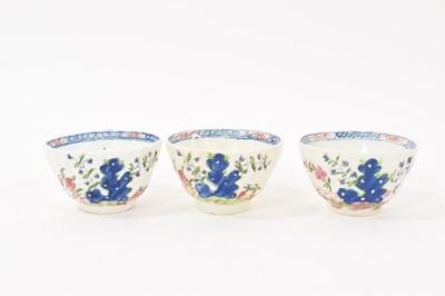 Lot 137 - Three English fluted tea bowls