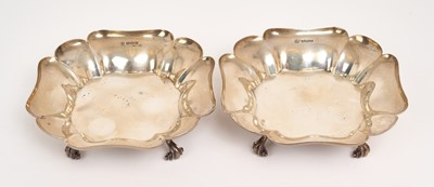 Lot 278 - Pair of silver sweetmeat dishes