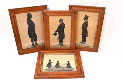 Lot 830 - Regency full length portrait miniature silhouette of a gentleman