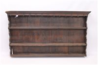 Lot 1315 - 18th century oak plate rack, the projecting...