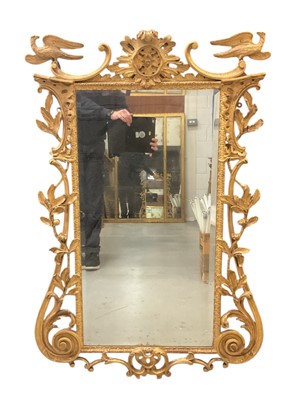 Lot 1402 - Good 18th century carved giltwood mirror