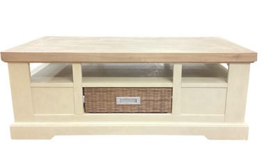 Lot 5358 - Contemporary coffee table with central single drawer below, 120cm x 60cm x 46cm high