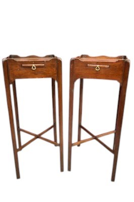 Lot 1361 - Rare pair of antique mahogany nightstands