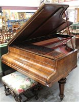 Lot 1320 - Victorian rosewood boudoir grand piano by...