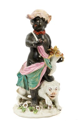 Lot 133 - Derby figure, emblematic of Africa, circa 1765