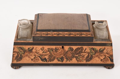 Lot 859 - Rare 19th century Tunbridge Ware dressing table stand