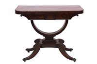 Lot 1326 - George IV mahogany and rosewood crossbanded...