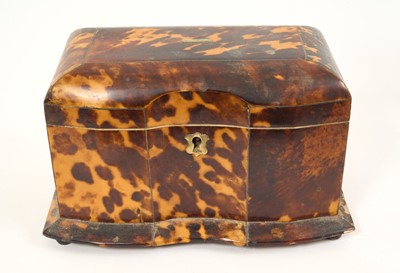 Lot 861 - George III tortoiseshell tea caddy