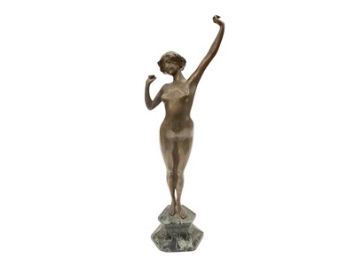 Lot 860 - Paul Phillippe (1870-1930) Art Deco bronze figure, Awakening