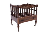 Lot 1327 - Regency rosewood Canterbury with slatted...