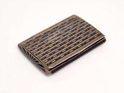 Lot 331 - Silver and enamelled card case