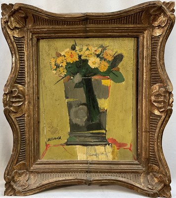 Lot 1018 - *Andres Segovia (1929-1996) oil on canvas - Still Life, signed, 24cm x 19cm, in gilt frame