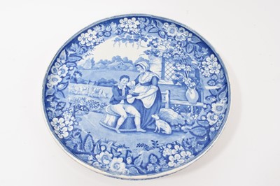 Lot 102 - 19th century blue printed cheese stand