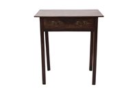 Lot 1329 - George III mahogany side table with...