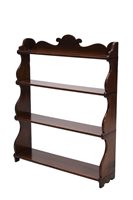 Lot 1330 - Early Victorian mahogany wall shelves with...