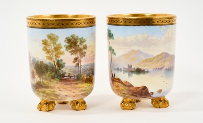 Lot 172 - Pair of Minton ‘U’ shaped vases, circa 1880