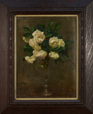 Lot 1030 - Manner of Henri Theodore Fantain-Latour (1836-1904) oil on panel - Still Life Roses, indistinctly signed, 40cm x 30cm, in glazed frame