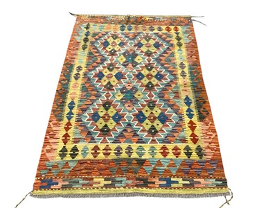 Lot 5362 - Kilim rug with geometric design, 160cm x 100cm