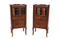 Lot 1342 - Decorative pair of Continental kingwood...