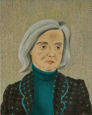Lot 1114 - *Francis Plummer (1930-2019) oil on canvas, Portrait of a woman, possibly the artist’s sister, signed and dated P. ‘83, 50cm x 40cm, together with another portrait