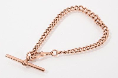 Lot 452 - Edwardian-style 9ct gold curb link bracelet