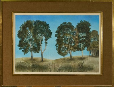 Lot 1119 - *Francis Plummer (1930-2019) watercolour, An Audience of Grass, signed and dated ‘68, 39cm x 57cm, glazed gilt frame