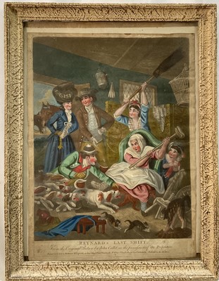 Lot 985 - Reynard's Last Shift "From the original picture by John Collet in the possession of the Proprietors". Printed and sold by Bowles and Carver at their map and print warehouse No. 69 in St Paul's...