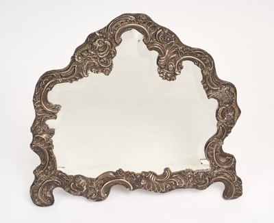 Lot 313 - Late Victorian silver mounted easel dressing table mirror by William Comyns, London 1900