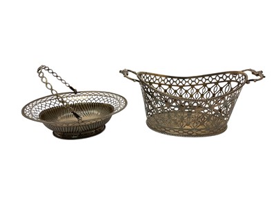 Lot 316 - Late Victorian silver basket by William Comyns and an Edwardian silver basket by William Comyns