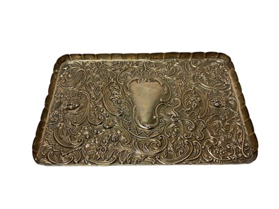 Lot 319 - Late Victorian silver tray by William Comyns