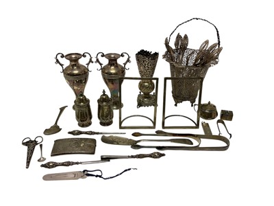 Lot 325 - Miscellaneous group of silver and white metal